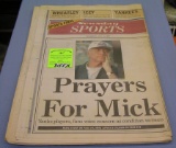Vintage Mickey Mantle memorial newspaper