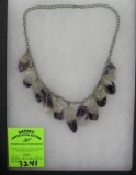 Vintage polished stone necklace