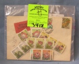 Group of vintage postage stamps