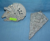 Pair of vintage Star Wars space ships