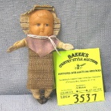 Vintage celluloid faced baby doll