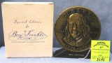 Vintage cast metal Benjamin Franklin bank