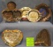 Collection of vintage cast metal souvenir dishes