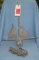 Antique solid steel boat anchor and chain