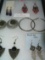 Collection of vintage costume jewelry earrings