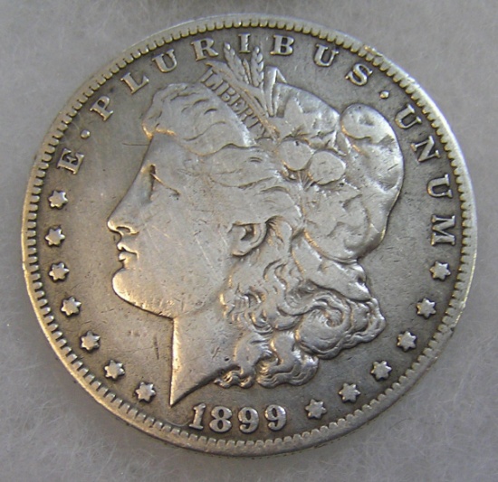 1899-O Morgan silver dollar in fine condition