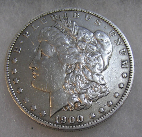 1900 Morgan silver dollar in fine condition