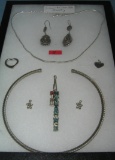 Collection of sterling silver and silver plate jewelry
