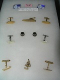 Gentleman's cuff links and tie clip collection