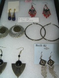 Collection of vintage costume jewelry earrings