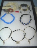 Collection of costume jewelry bracelets