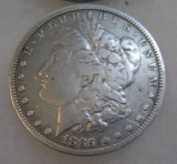 1885 Morgan silver dollar in fine condition