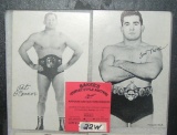 Pair of early wrestlers exhibit penny arcade cards