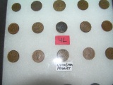 Group of vintage Canadian pennies