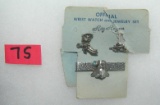 Roy Roger's western themed tie clip and cuff link set