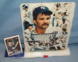 Don Mattingly plaque and baseball card set