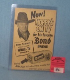Hop-Along-Cassidy Bond Bread advertising piece