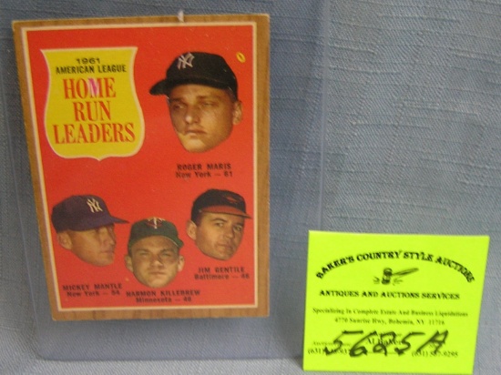 1962 Mantle, Maris, Killebrew & Gentile baseball card