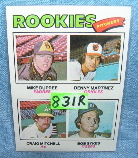 Denny Martinez rookie baseball card