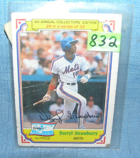 Darryl Strawberry rookie baseball card