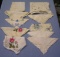 Group of 10 hand embroidered hankies