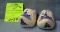 Pair of vintage Delftware Dutch shoes