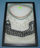 Collection of vintage costume jewelry necklaces