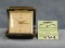 Vintage Bradley travel alarm clock with box