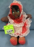 Early folk art black child doll