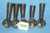 Group of 5 cast iron ball and claw feet