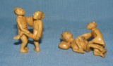 Pair of early Asian erotica figures