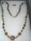 Quality costume jewelry necklace with amber beads