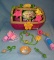 Disney ark shaped toy and carrying case and misc. toys