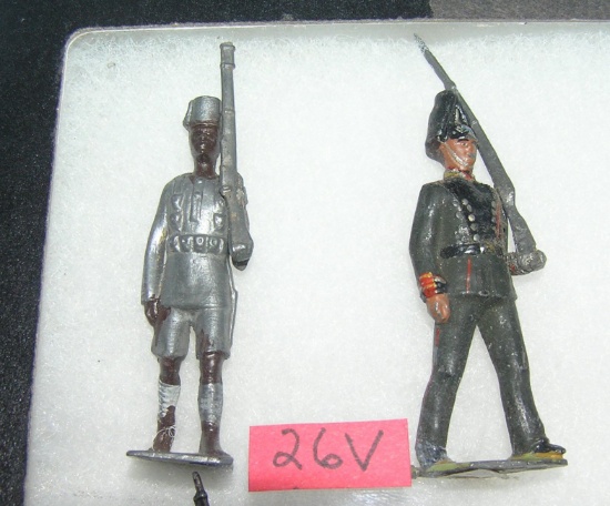 Pair of vintage hand painted soldiers