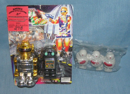Group of robot toys