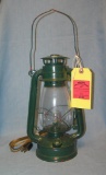 Electrified painted kerosene style lantern