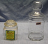 Pair of country store candy jars