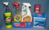 Box full of cleaning and home care products