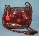 Quality maroonish brown leather ladies pocket book