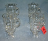Set of crystal glass mugs