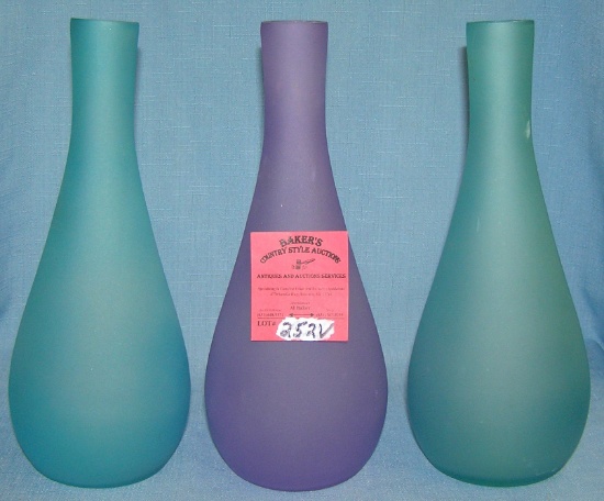 Group of modern art glass vases