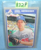 Orel Hershiser rookie baseball card