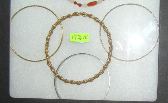 Group of 4 bangle bracelets