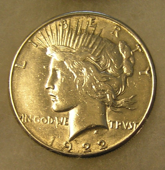 1922S Lady Liberty Peace Silver Dollar