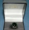 Quality costume jewelry ring with emerald stone