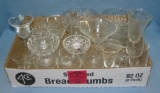 Box full of estate crystal and glassware