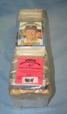 Box full of vintage baseball cards