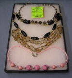 Group of costume jewelry necklaces