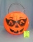 Vintage Jack O' Lantern trick or treat bucket