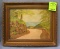 Vintage landscape painting signed A. Dujour